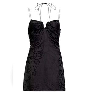 Anine Bing Black dress with butterfly wing style pattern
